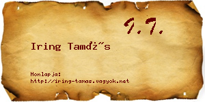 Iring Tamás névjegykártya